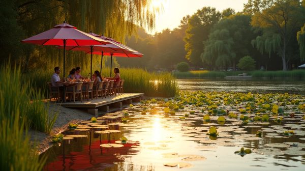 Venez savourer des brochettes au bord de l'étang à La Grande Motte